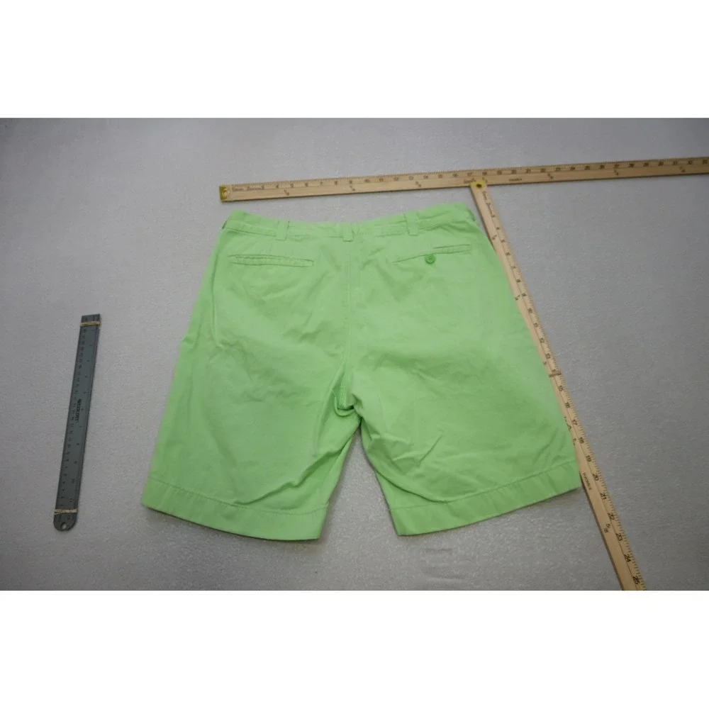 J.Crew Stanton Shorts Mens 32 Green Chino Cotton 9 Inch Inseam Excellent